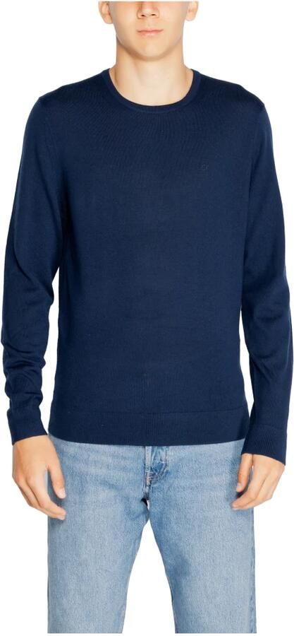CALVIN KLEIN Heren Truien & Vesten Superior Wool Crew Neck Sweater Donkerblauw - Foto 4