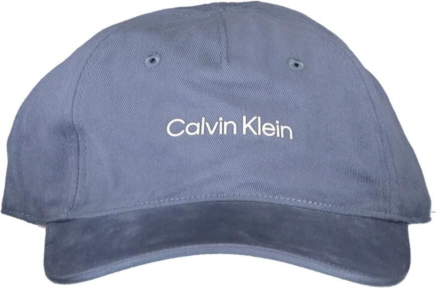 Calvin Klein Blauwe Heren Visor Pet met Logo Print Blue Unisex