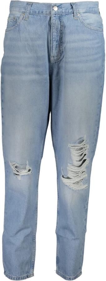 Calvin Klein Dames Gewassen 5-Pocket Jeans met Versleten Effect Blauw Dames - Foto 5