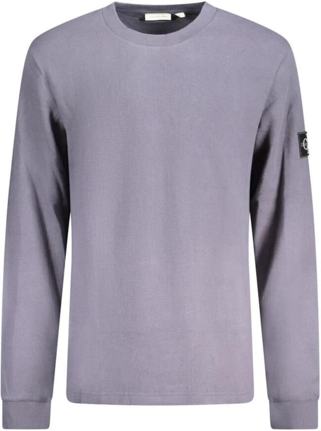 Calvin Klein Blauwe Katoenen Crewneck Sweater Mannen Blue Heren - Foto 2