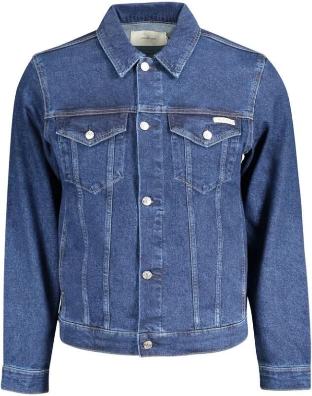 Calvin Klein Jeansjack SLIM DENIM JACKET Borstzakken logodruk