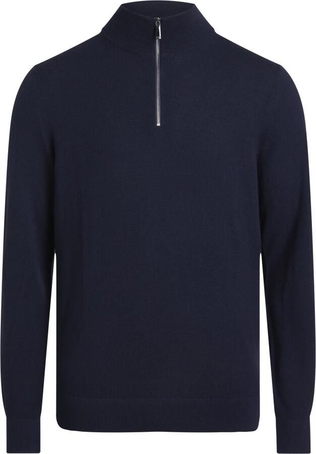 CALVIN KLEIN Heren Truien & Vesten Merino Quarter Zip Donkerblauw - Foto 5