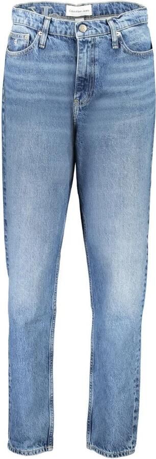 Calvin Klein Jeans Katoenen Mom Jeans Collectie Herfst Winter Blue Dames