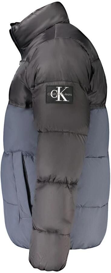 Calvin Klein Blauwe Jack met Lange Mouwen en Contrastdetails Blue Heren