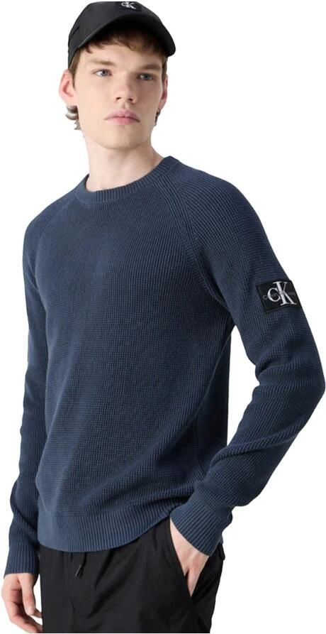 Calvin Klein Blauwe Regular Fit Sweater Blue Heren