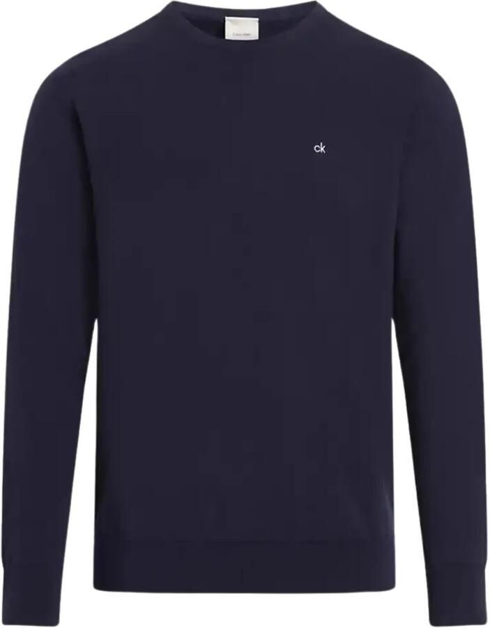 Calvin Klein Blauwe Trui Moderne Stijl Biologisch Katoen Blue Heren - Foto 5