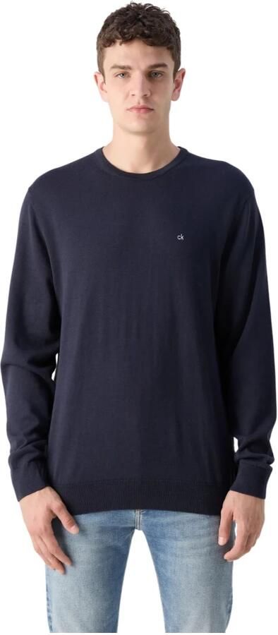 Calvin Klein Blauwe Trui Moderne Stijl Biologisch Katoen Blue Heren - Foto 2