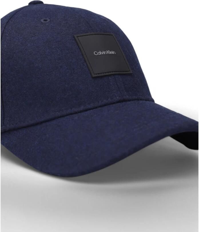 Calvin Klein Blauwe Wollen Blend Winterpet Blue Heren