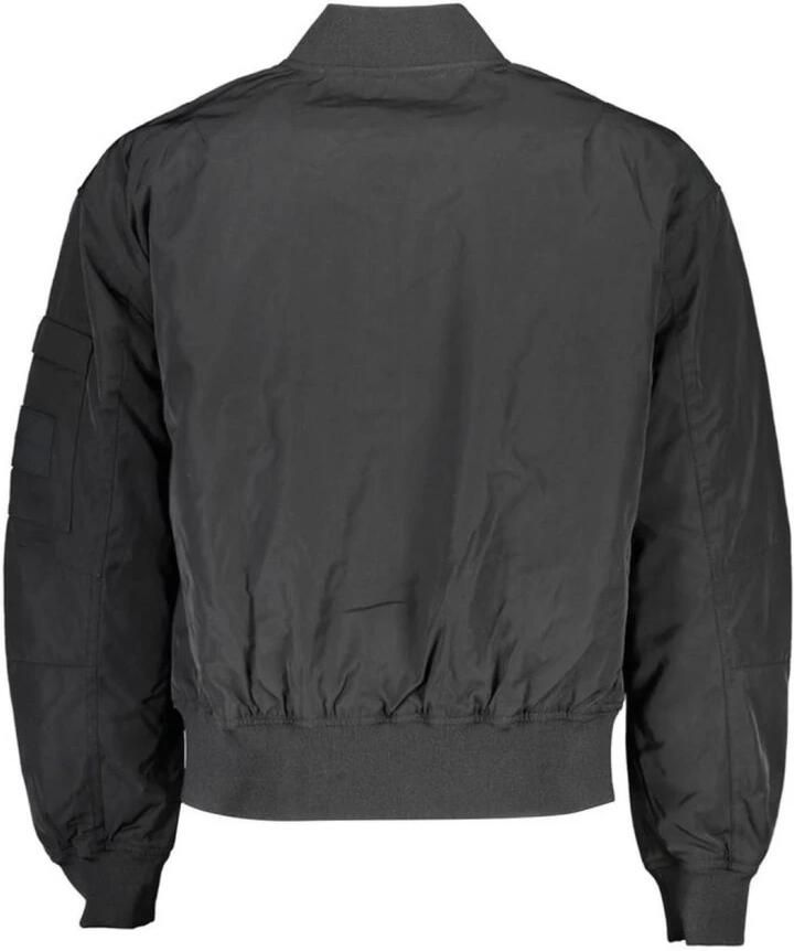 Calvin Klein Zwarte jas met lange mouwen en zakken Black Heren