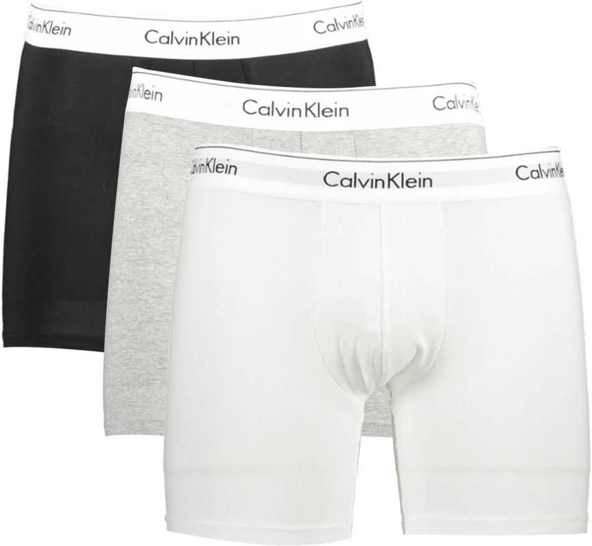 Calvin Klein Boxershort BOXER BRIEF 3PK met langere pijpen logo-elastische band (3 stuks) (set 3 stuks)