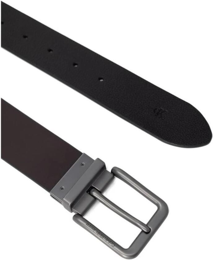 Calvin Klein Bruin Leren Riem Lente Zomer Collectie Brown Heren
