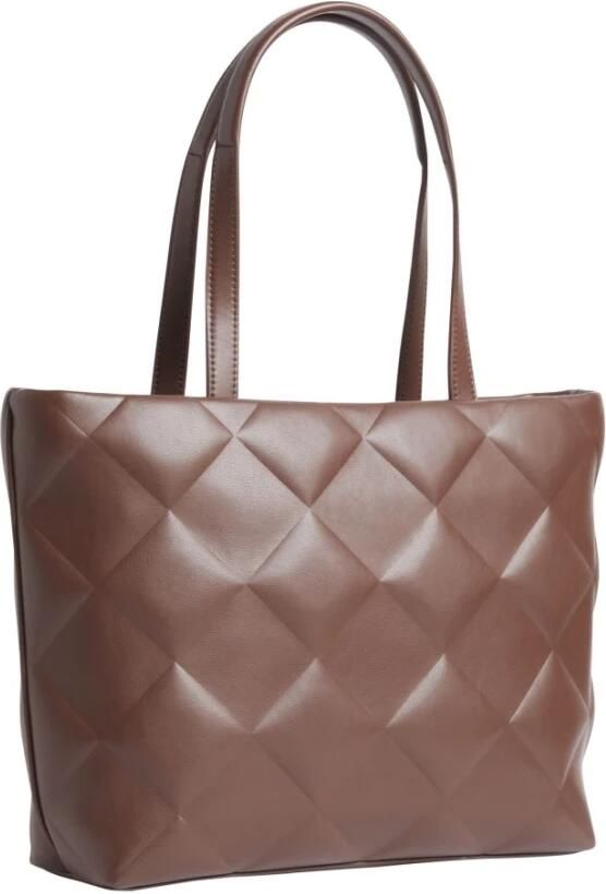 Calvin Klein Bruine Diamant Quilt Shopper Handtas Brown Dames - Foto 3
