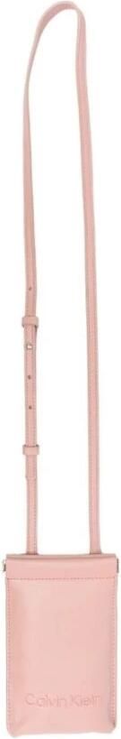 Calvin Klein Bruine Katoenmix Telefoon Crossbody Pink Dames - Foto 1