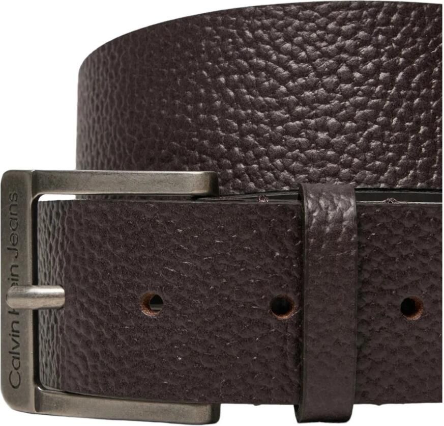 Calvin Klein Jeans Klassieke Leren Riem Herfst Winter Collectie Brown Heren