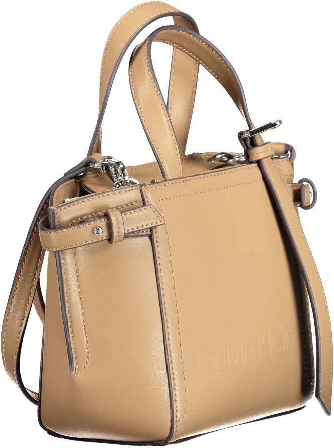 Calvin Klein Bruine Polyester Handtas met Verstelbare Schouderband Brown Dames - Foto 4