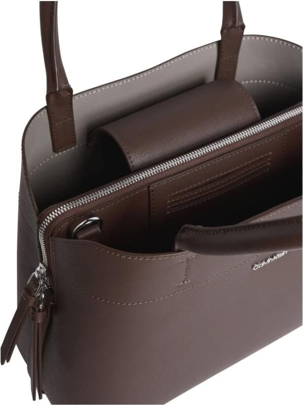 Calvin Klein Bruine Tote Tas voor Vrouwen Brown Dames