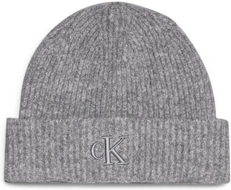 Calvin Klein Jeans Beanie met labelstitching model 'THICK'