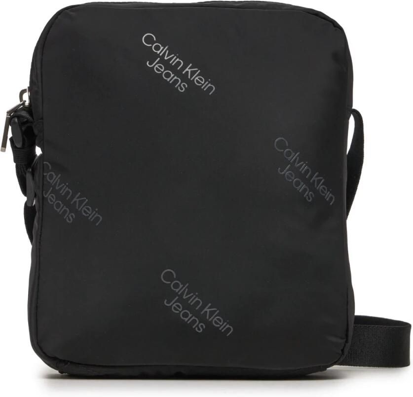 Calvin Klein Coated canvas schoudertas Black Heren