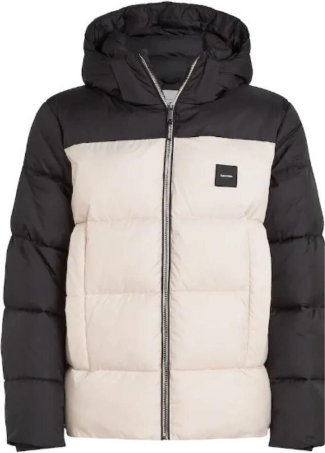 Calvin Klein Color-Block Hooded Gewatteerde Pufferjas Black Heren - Foto 4