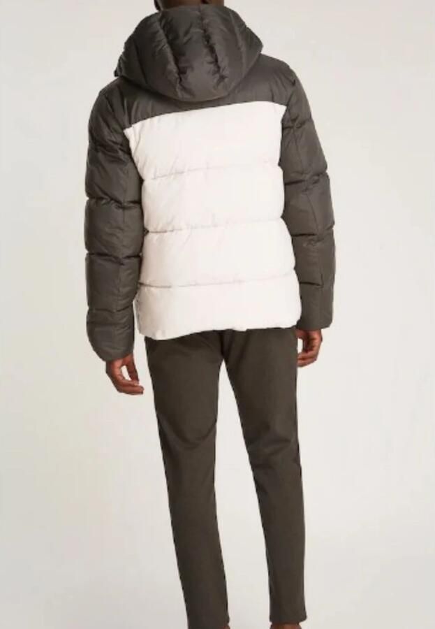 Calvin Klein Color-Block Hooded Gewatteerde Pufferjas Black Heren - Foto 3