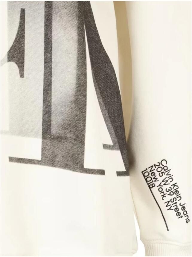 Calvin Klein Comfortabele Oversized Hoodless Sweatshirt Beige Dames - Foto 2