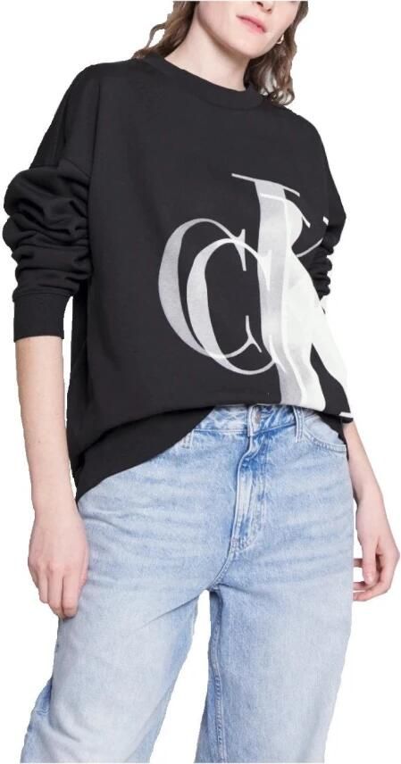 Calvin Klein Comfortabele Zwarte Oversized Hoodie Black Dames - Foto 3