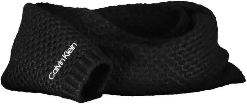 Calvin Klein Zwarte sjaal voor dames met contrastdetails Black Dames - Foto 2