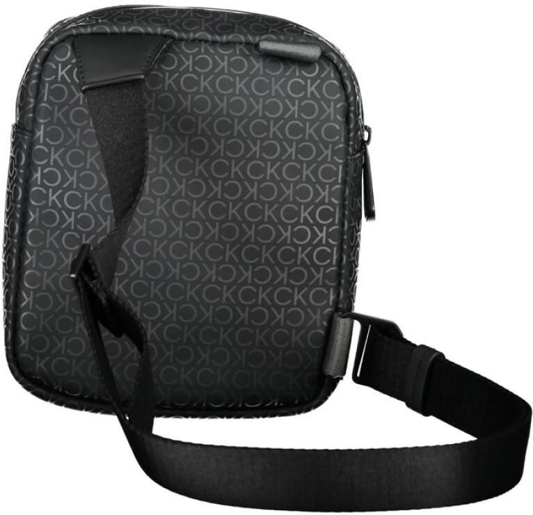 Calvin Klein Zwarte Heren Schoudertas Contrast Details Black Heren