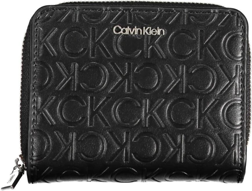 Calvin Klein Damesportemonnee Zwart Rfid Ritssluiting Black Dames - Foto 2