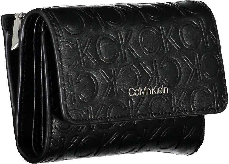 Calvin Klein Damesportemonnee Zwart Rfid Ritssluiting Black Dames - Foto 2