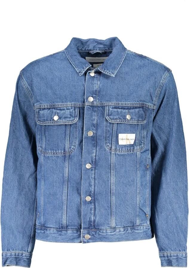 Calvin Klein Blauwe Katoenen Overhemden met Metalen Drukknopen Blue Heren - Foto 2