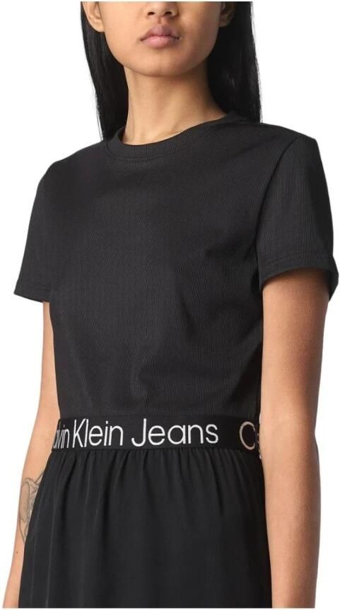 Calvin Klein Jeans Logo elastische kleding J20J220759Beh Zwart Dames
