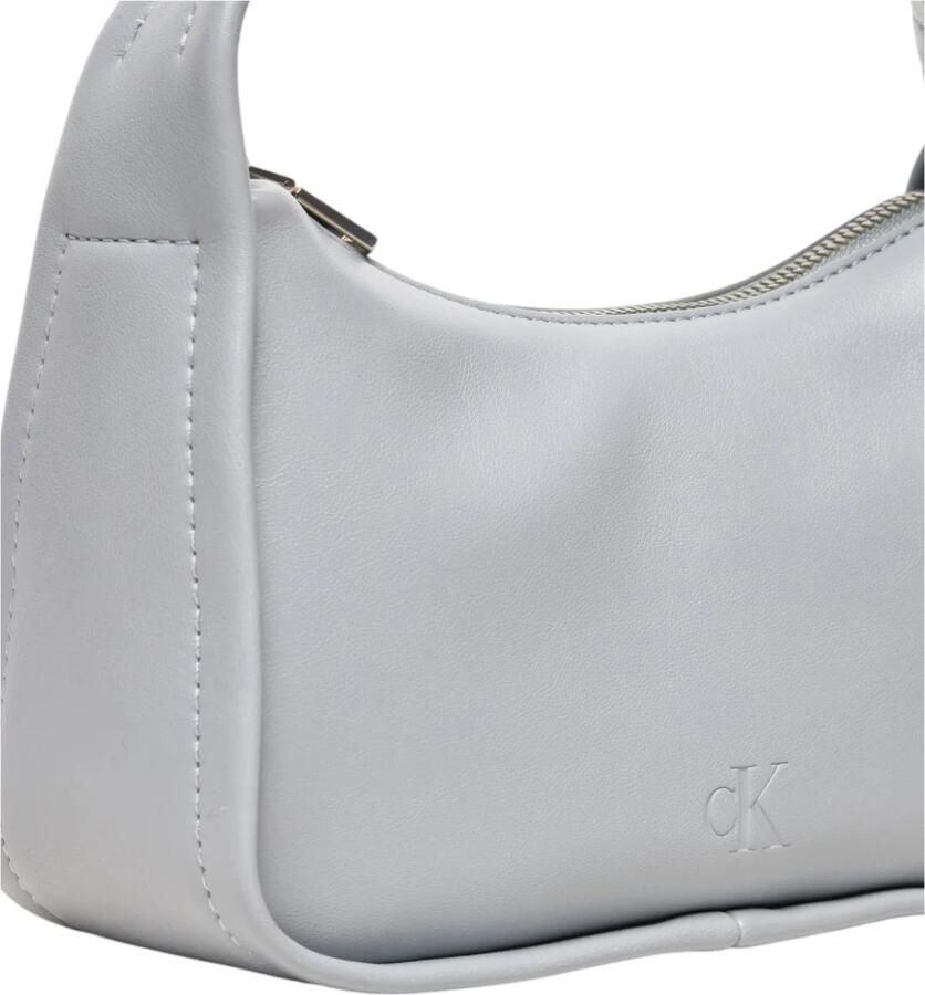 Calvin Klein Mini Blok Handtas met Knoopdetail Gray Dames - Foto 5