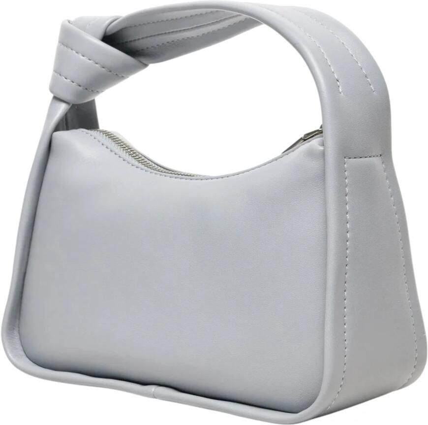 Calvin Klein Mini Blok Handtas met Knoopdetail Gray Dames