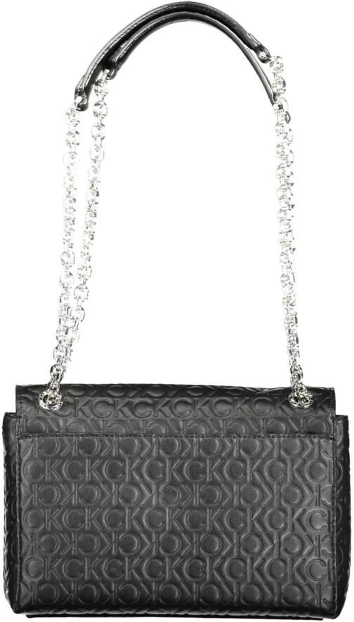 Calvin Klein Zwarte polyester handtas met kettinghandvatten Zwart Dames - Foto 3
