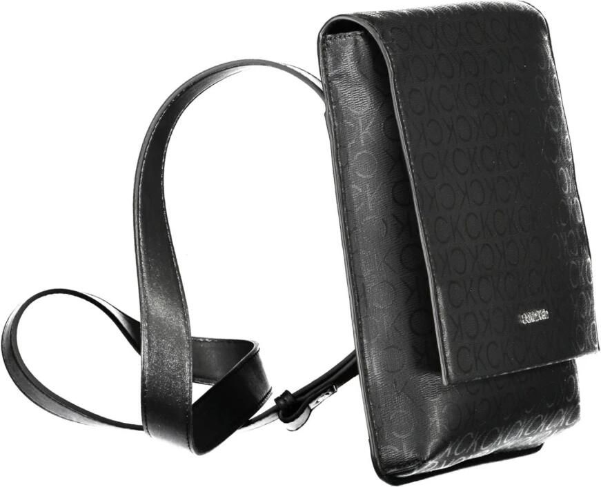 Calvin Klein Zwarte Heren Schoudertas Contrast Details Black Heren