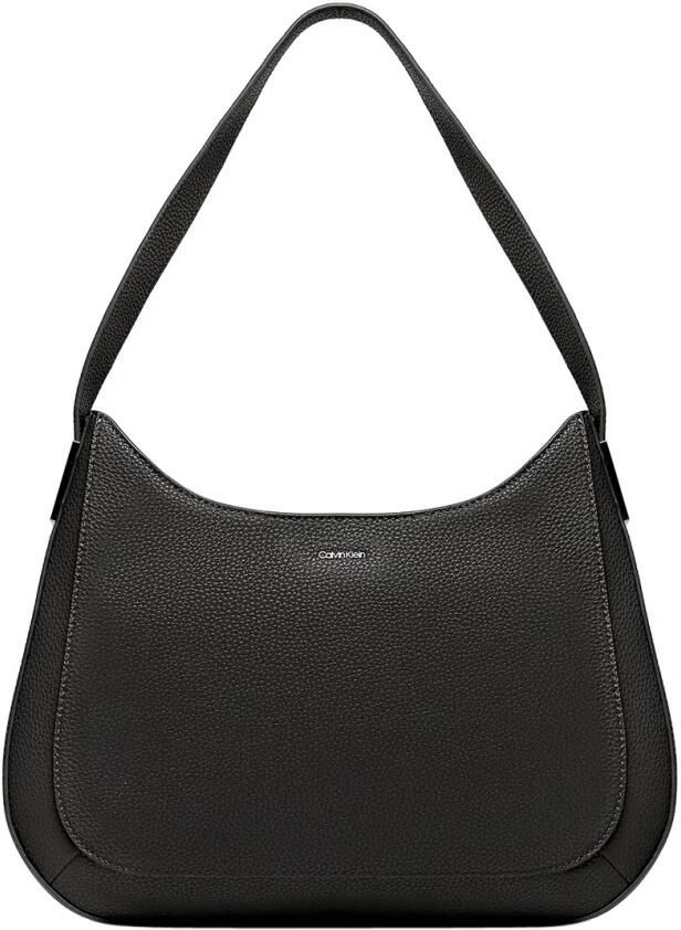 Calvin Klein Elegante Zwarte Schoudertas met Contrasterende Details Black Dames - Foto 2