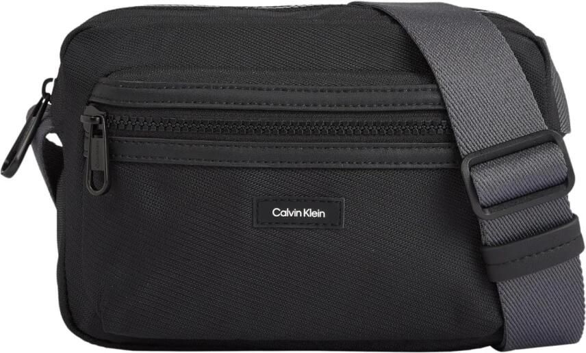 Calvin Klein Essential Coated Canvas Schoudertas Black Heren