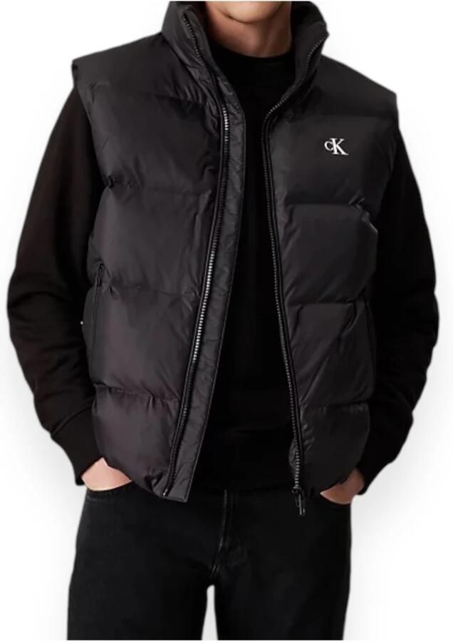 Calvin Klein Jeans Zwarte Polyamide Jas Herfst Winter Collectie Black Heren - Foto 4