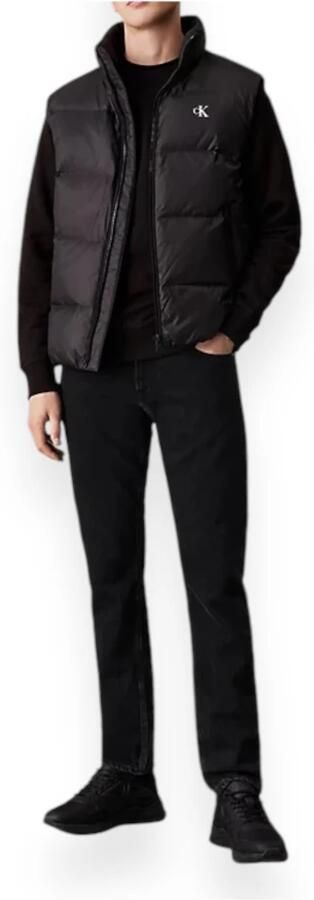 Calvin Klein Jeans Zwarte Polyamide Jas Herfst Winter Collectie Black Heren - Foto 3