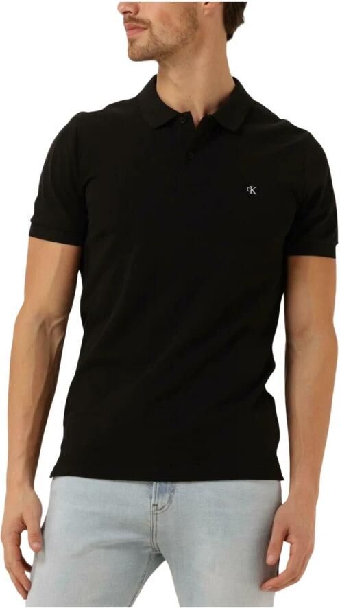 CALVIN KLEIN Heren Polo's & T-shirts Ck Embro Badge Slim Polo Zwart - Foto 4