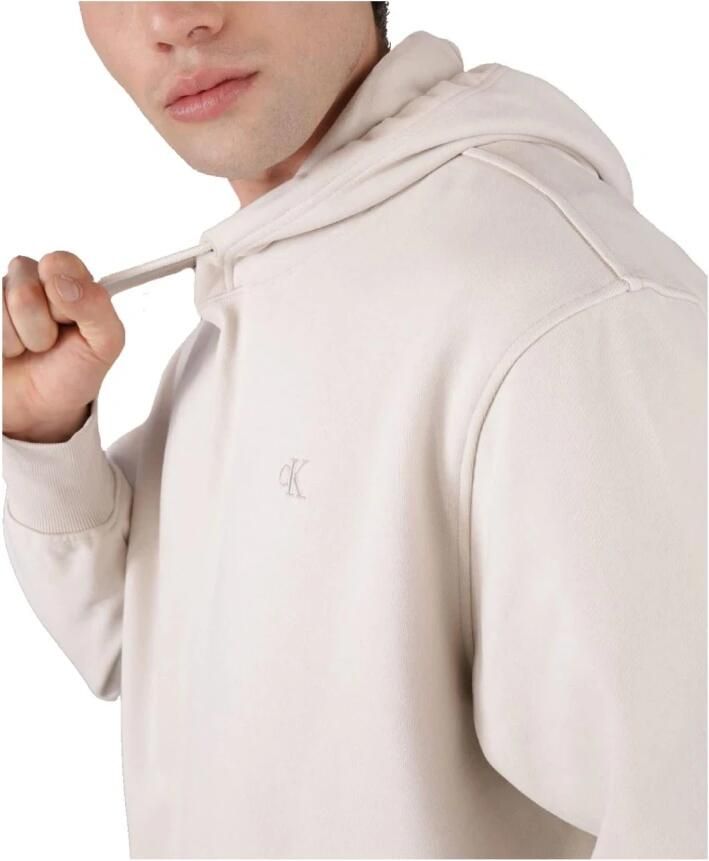 Calvin Klein Geborduurde CK Sweatshirt Heavyweight Modern Fit Beige Heren