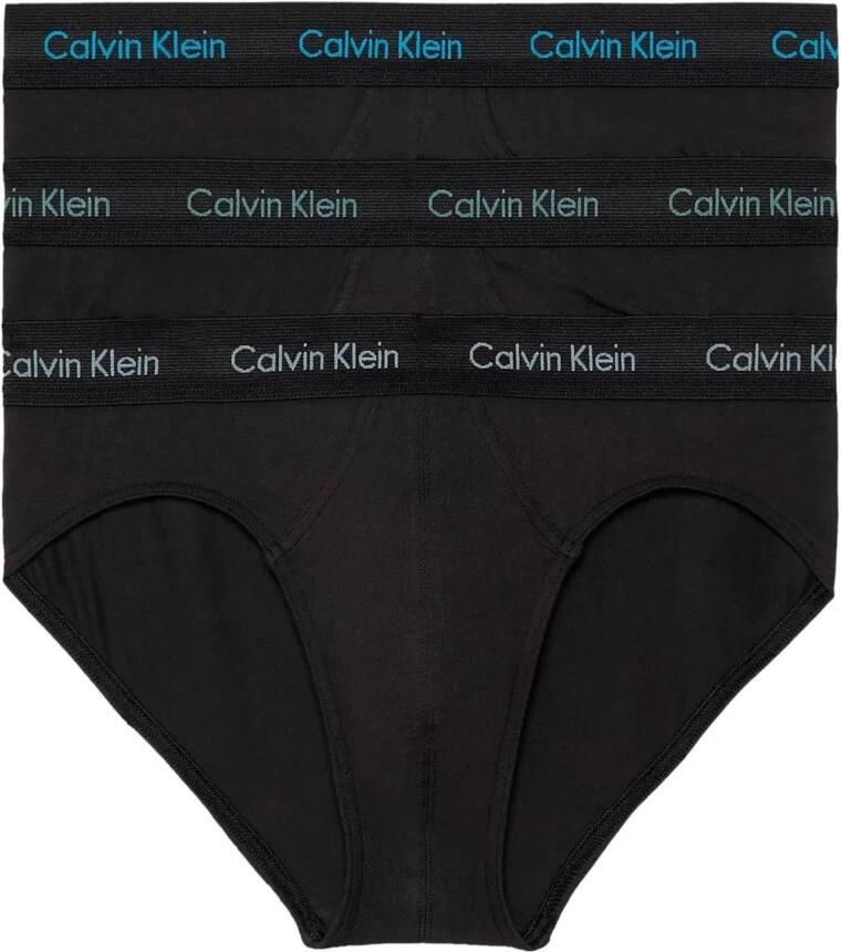 Calvin Klein Zwarte Katoenen Briefs met Driekleurige Print Black Heren - Foto 3