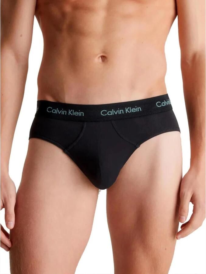 Calvin Klein Zwarte Katoenen Briefs met Driekleurige Print Black Heren - Foto 2
