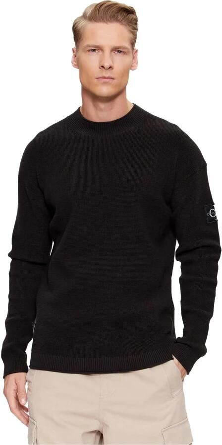 Calvin Klein Katoenen Hoodie met Logo-Detail en Halve Rits Black Heren - Foto 3