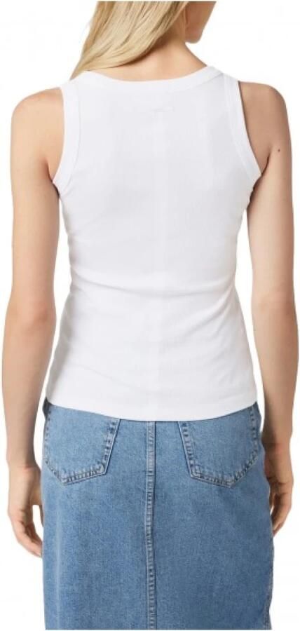 Calvin Klein Geribbelde katoenen tanktop White Dames - Foto 2