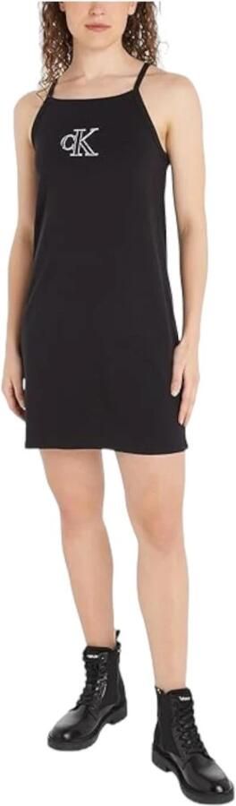 Calvin Klein Jurk met bandjes OUTLINED CK STRAPPY TANK DRESS - Foto 7