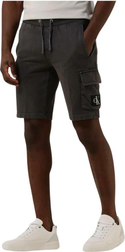 CALVIN KLEIN Heren Broeken Washed Badge Shorts Donkergrijs - Foto 3