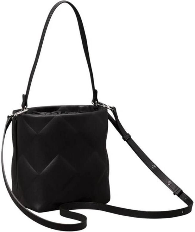Calvin Klein Gewatteerde Bucket Handtas met Materialen Black Dames - Foto 5