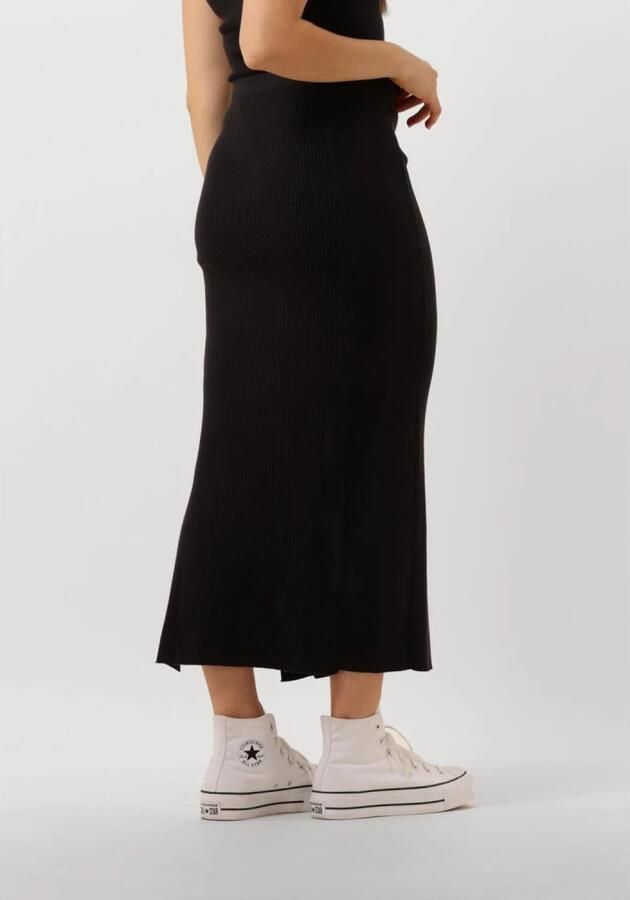 CALVIN KLEIN Dames Rokken Woven Label Sweater Skirt Zwart